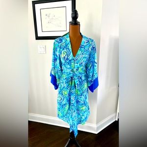 NWT Lily Pulitzer Silk Kimono Dress, size Small